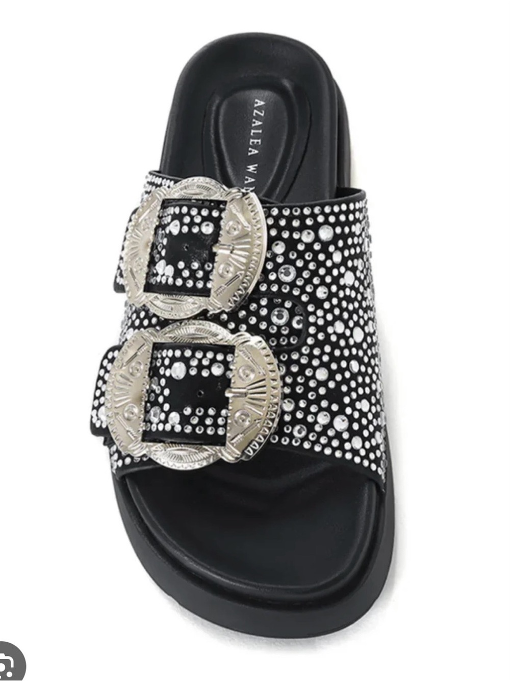 Azalea Wang Lynel Western Buckle Sandal